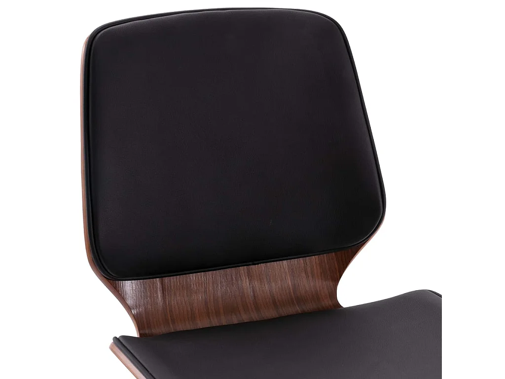 Cadeiras de jantar 2 pcs couro artificial preto