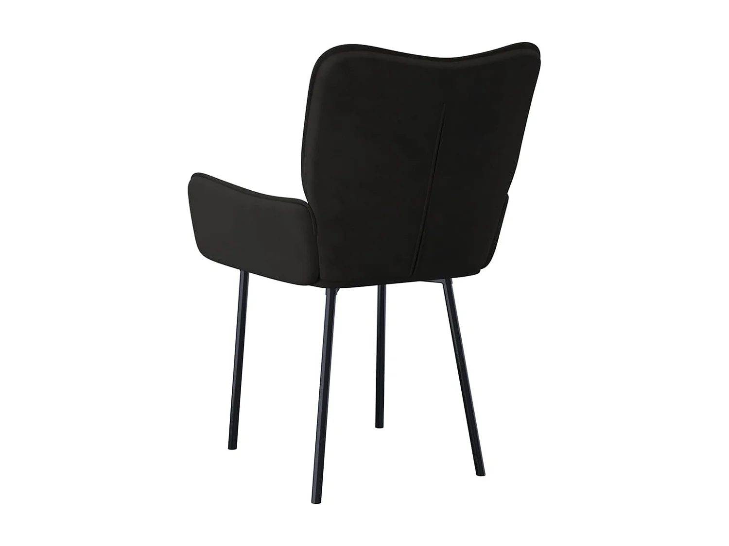 Eetkamerstoelen 2 st fluweel zwart