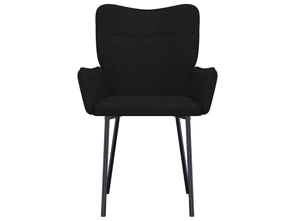 Sillas de comedor 2 unidades terciopelo negro