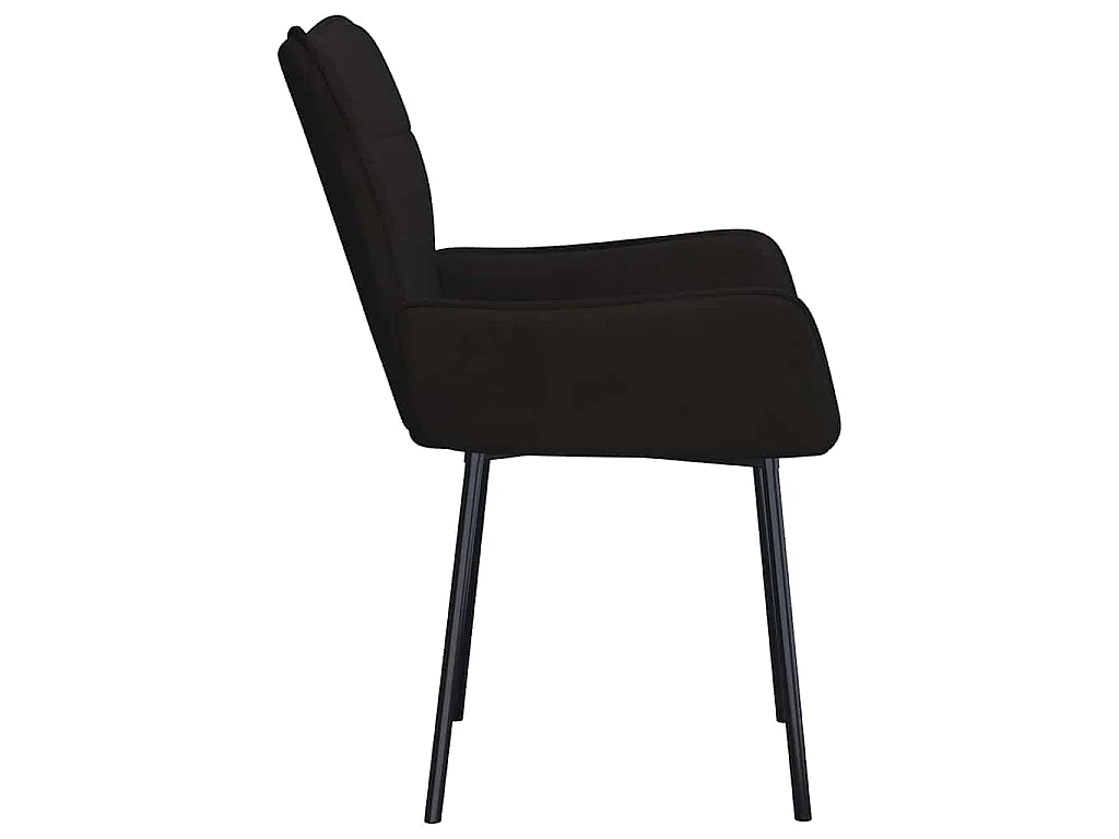 Sillas de comedor 2 unidades terciopelo negro