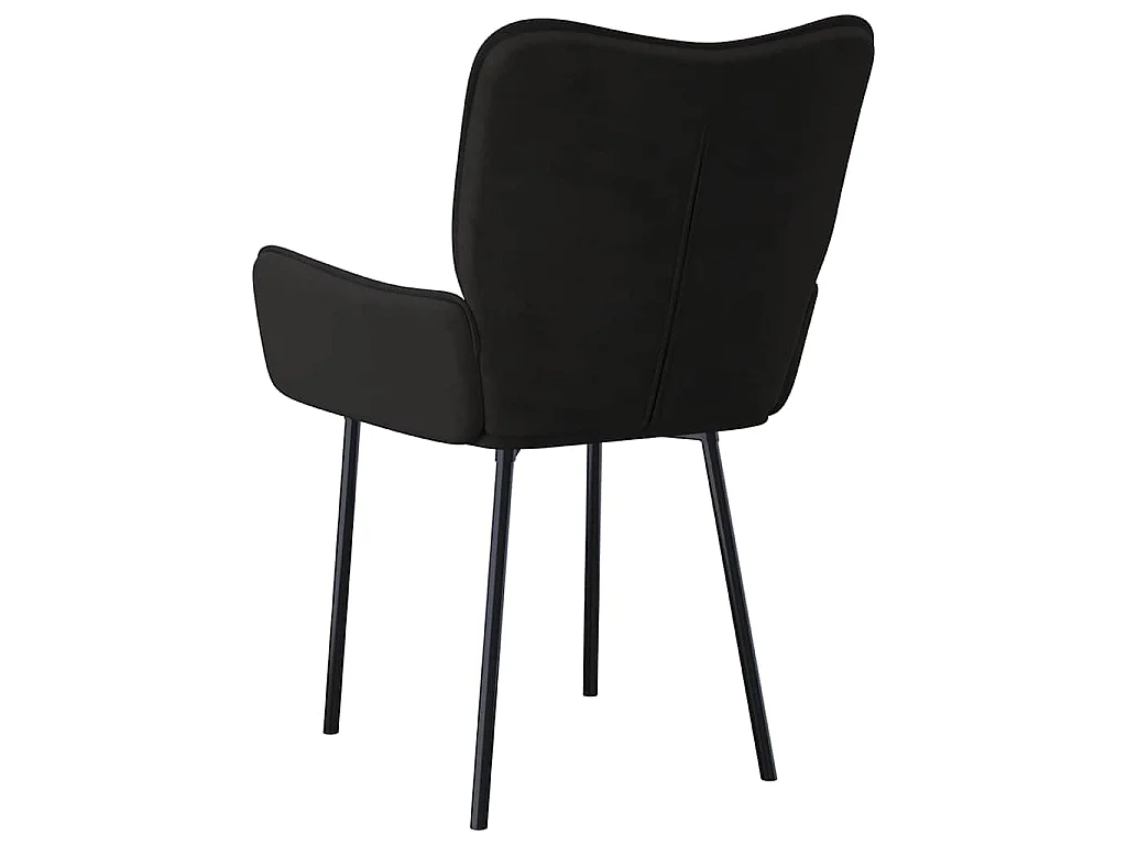 Sillas de comedor 2 unidades terciopelo negro