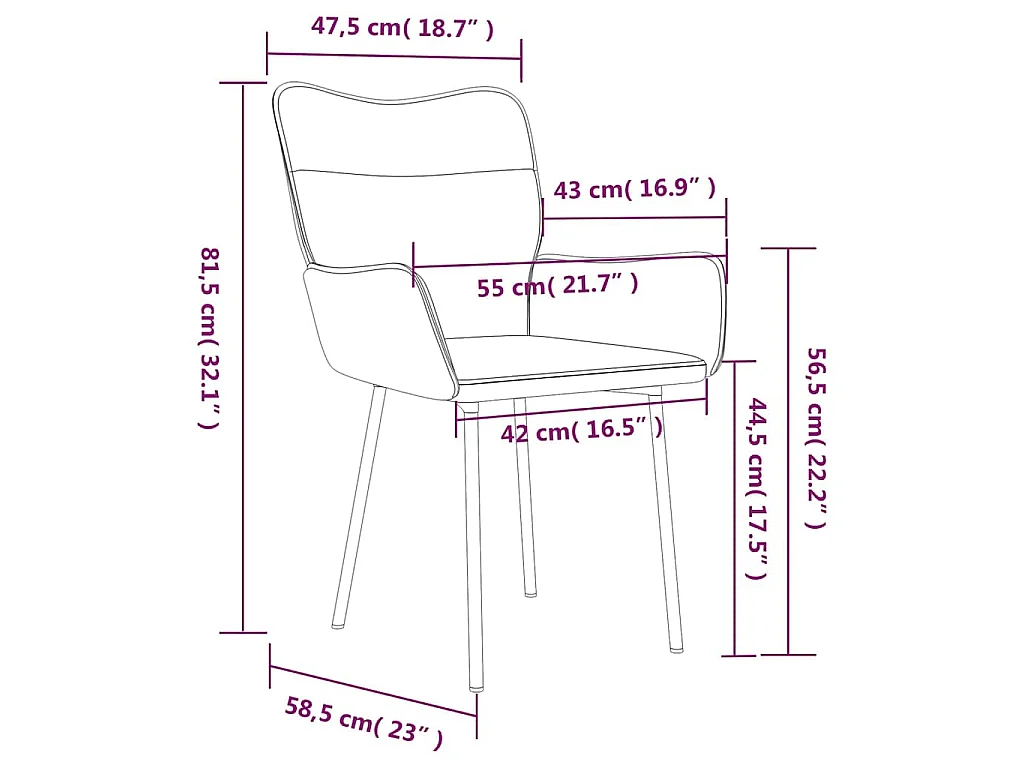 Sillas de comedor 2 unidades terciopelo negro