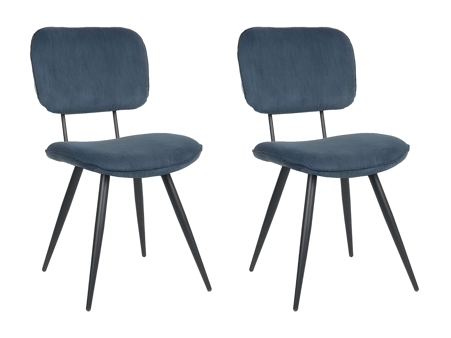 Chaises à manger lot de 2 Vic 49x60x87 cm bleu