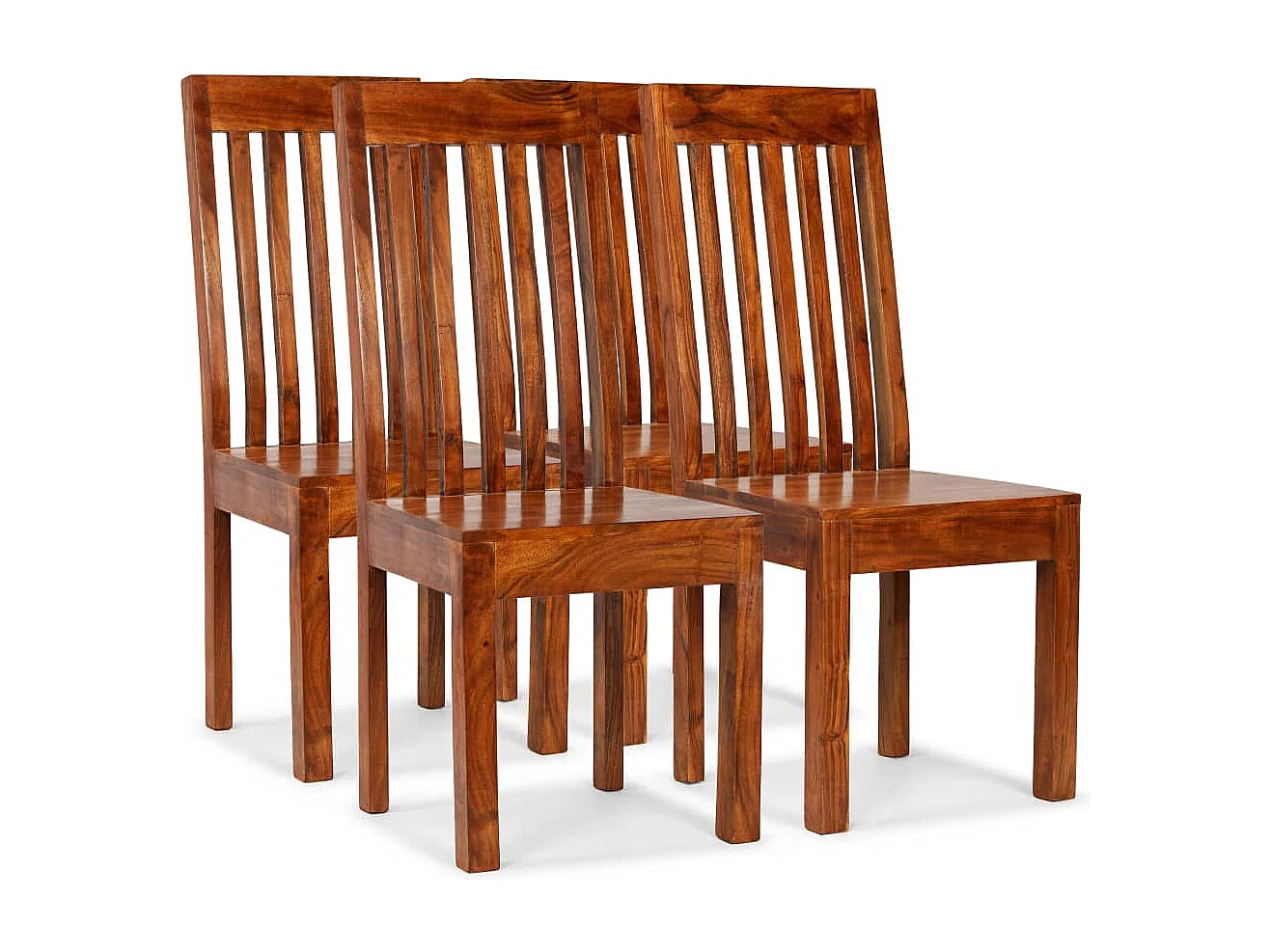 Chaises à manger lot de 4 bois massif moderne