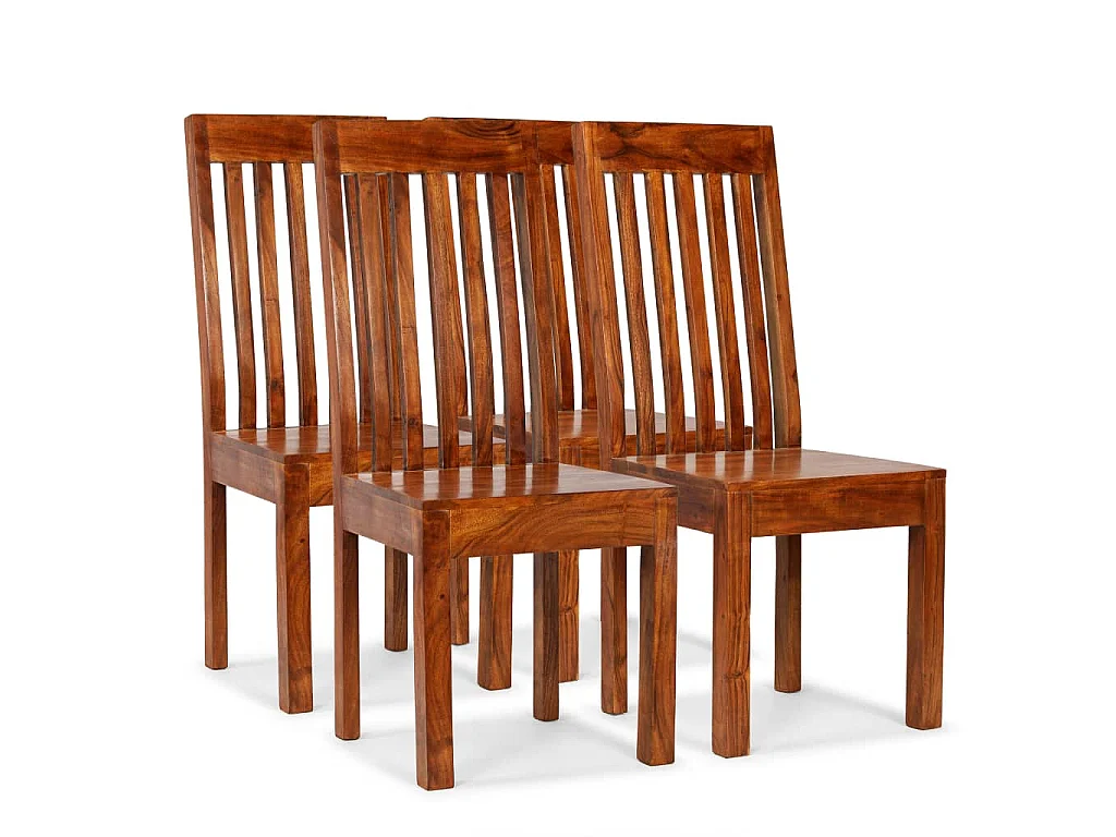 Chaises à manger lot de 4 bois massif moderne