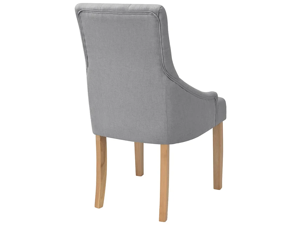 Chaises à manger lot de 6 gris clair tissu