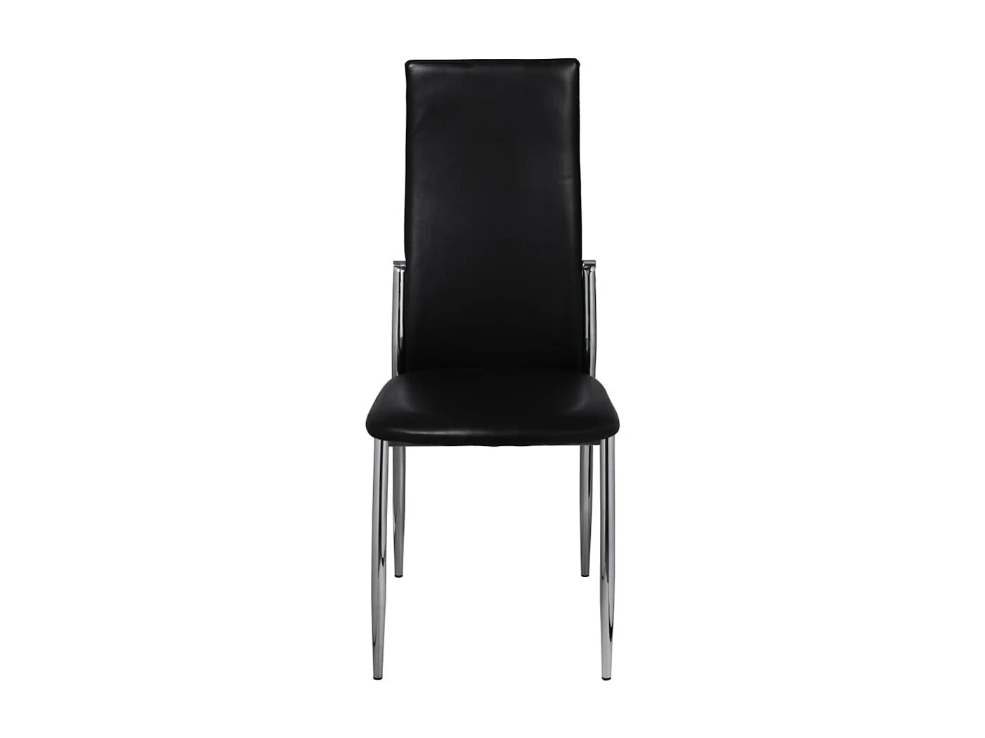 Cadeiras de jantar 2 pcs couro artificial preto