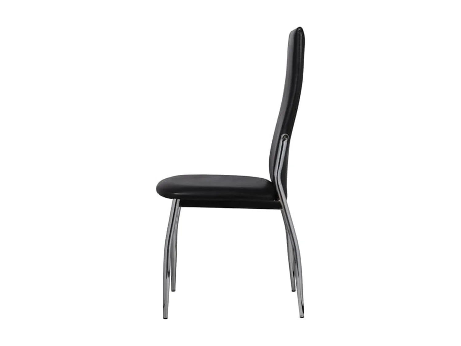 Cadeiras de jantar 2 pcs couro artificial preto