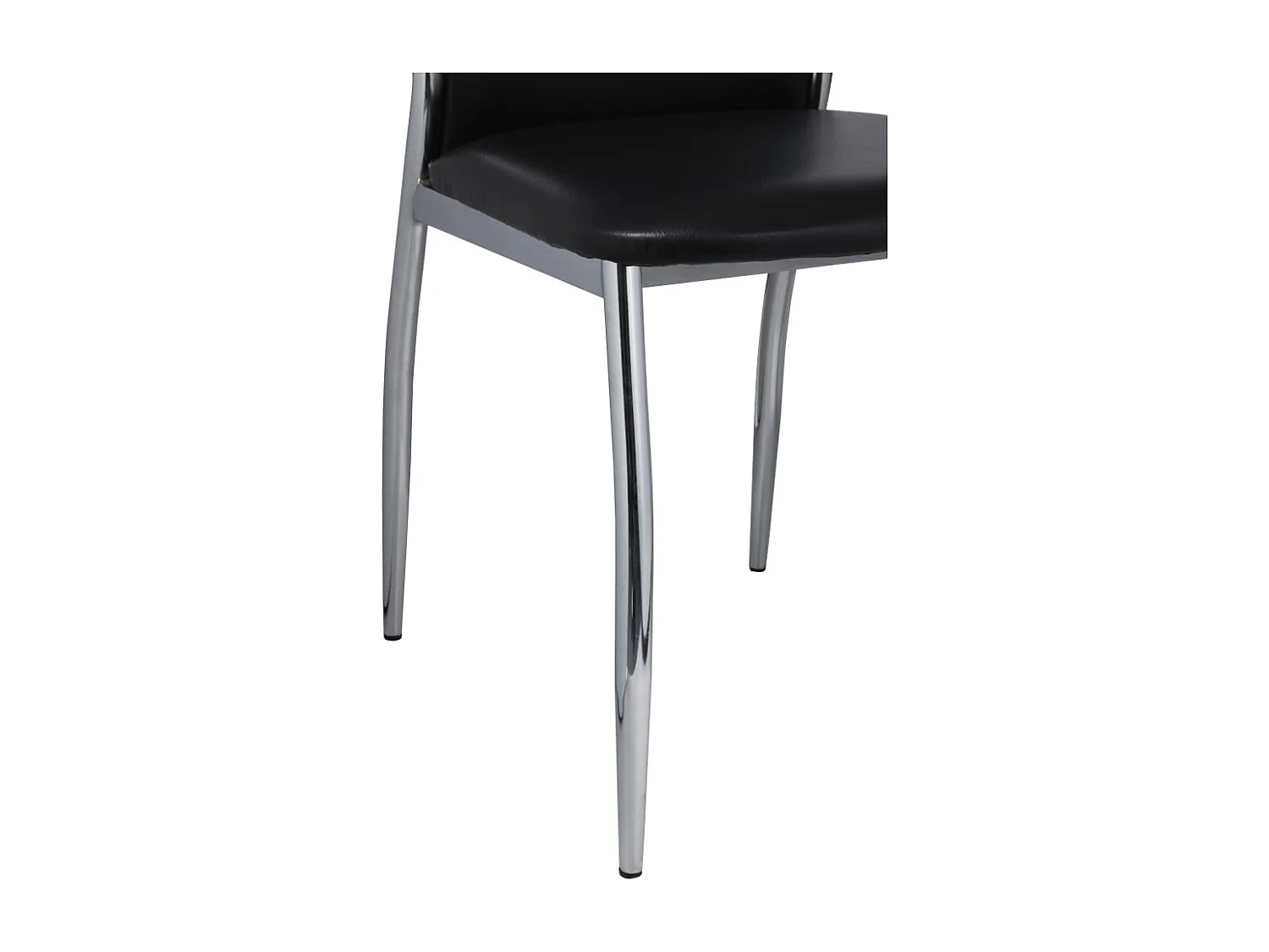 Cadeiras de jantar 2 pcs couro artificial preto