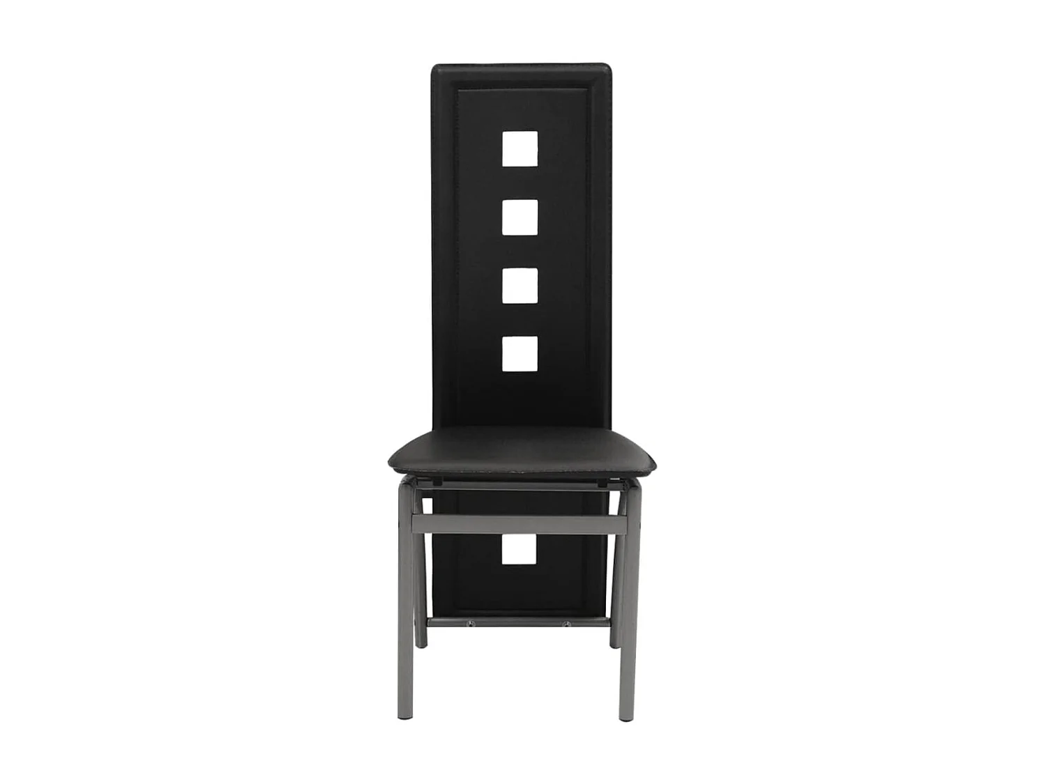 Cadeiras de jantar 2 pcs couro artificial preto