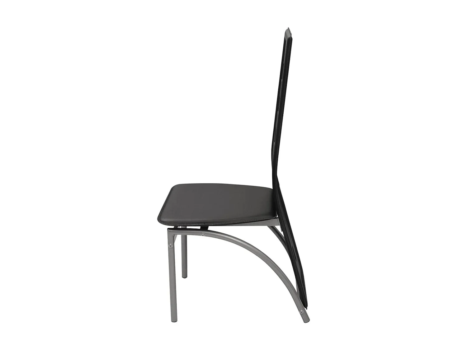 Cadeiras de jantar 2 pcs couro artificial preto