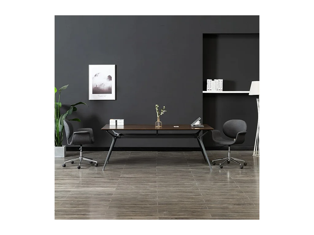 Chaise pivotante à manger Gris Tissu