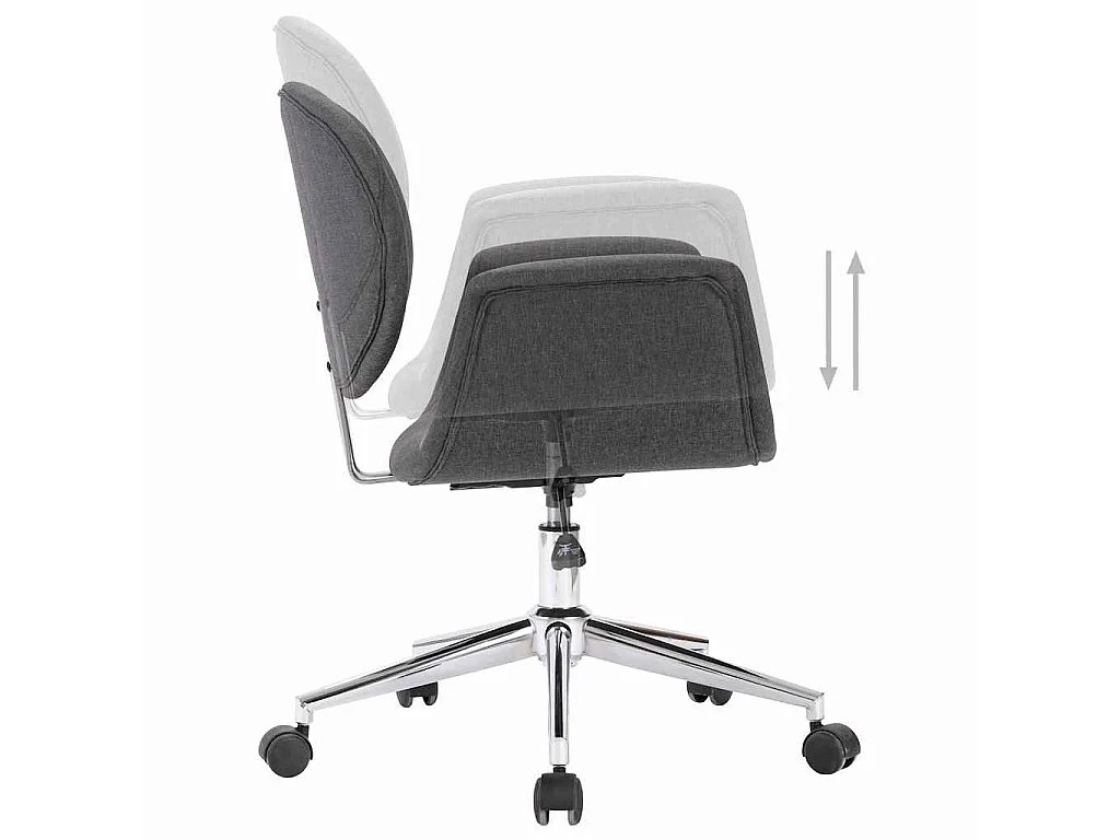 Chaise pivotante à manger Gris Tissu