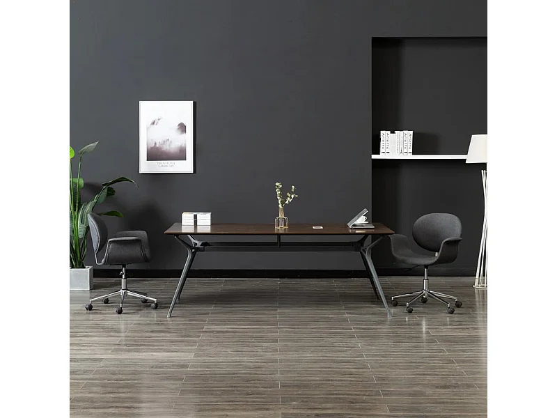 Chaise pivotante à manger Gris Tissu