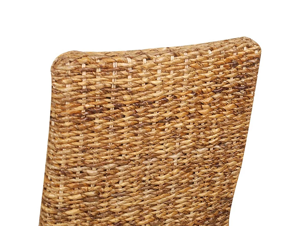 Chaises à manger lot de 4 bois solide de manguier et abaca