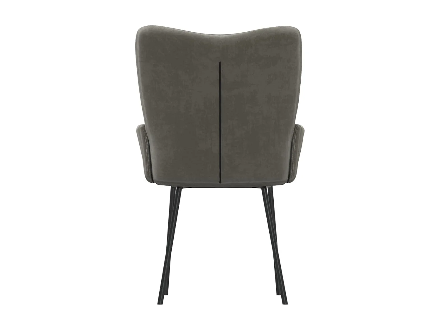 Chaises à manger lot de 2 Gris foncé Velours