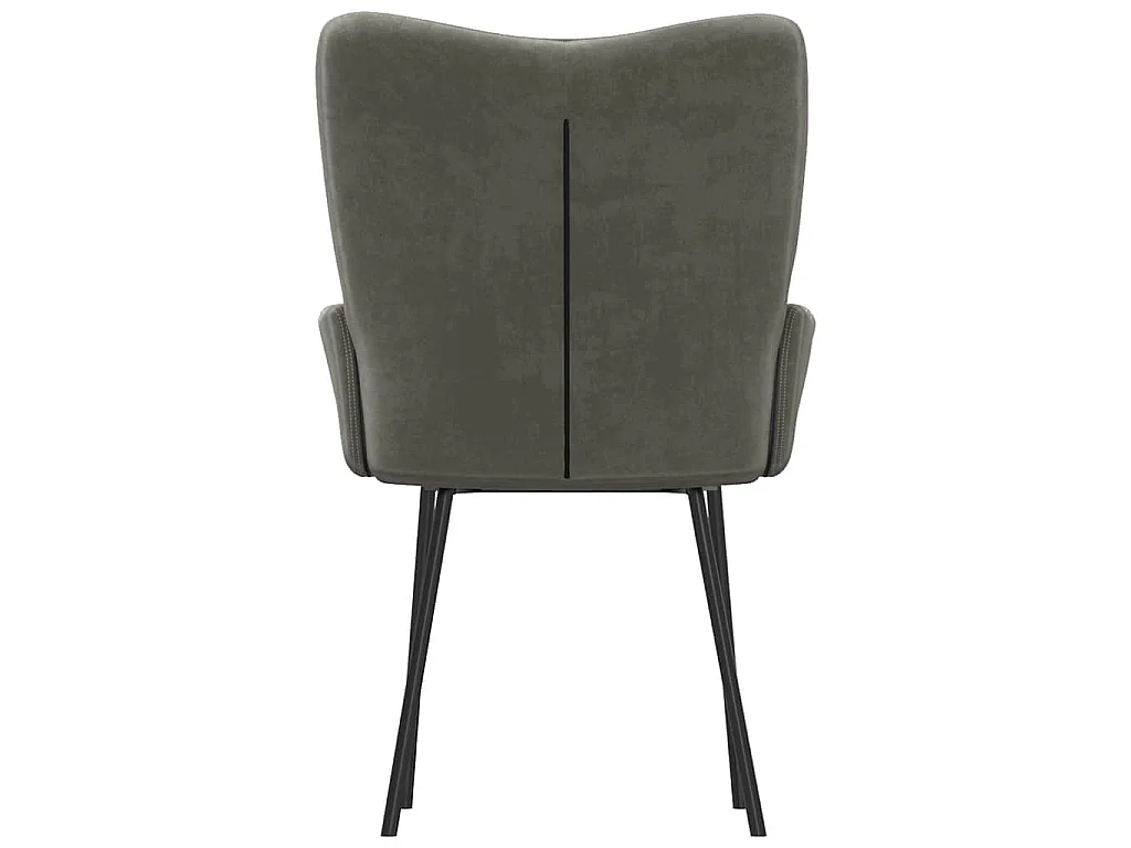 Cadeiras de jantar 2 pcs veludo cinzento-escuro