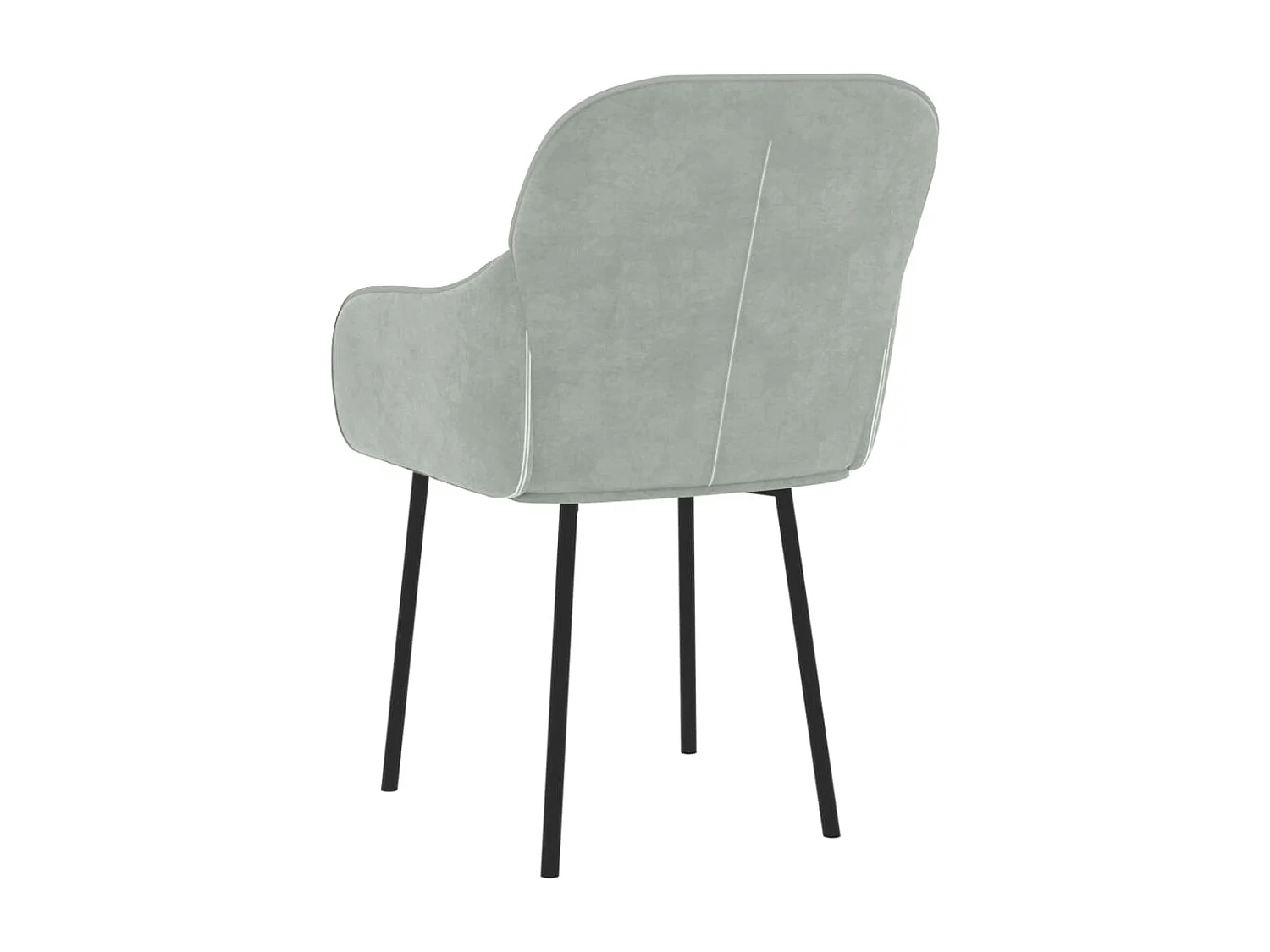 Eetkamerstoelen 2 st fluweel lichtgrijs