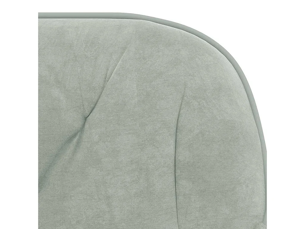 Chaises à manger lot de 2 Gris clair Velours