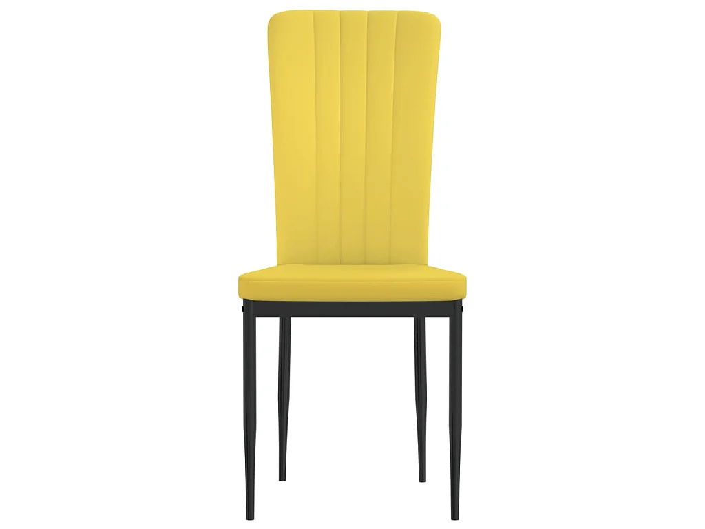 Cadeiras de jantar 4 pcs veludo amarelo mostarda