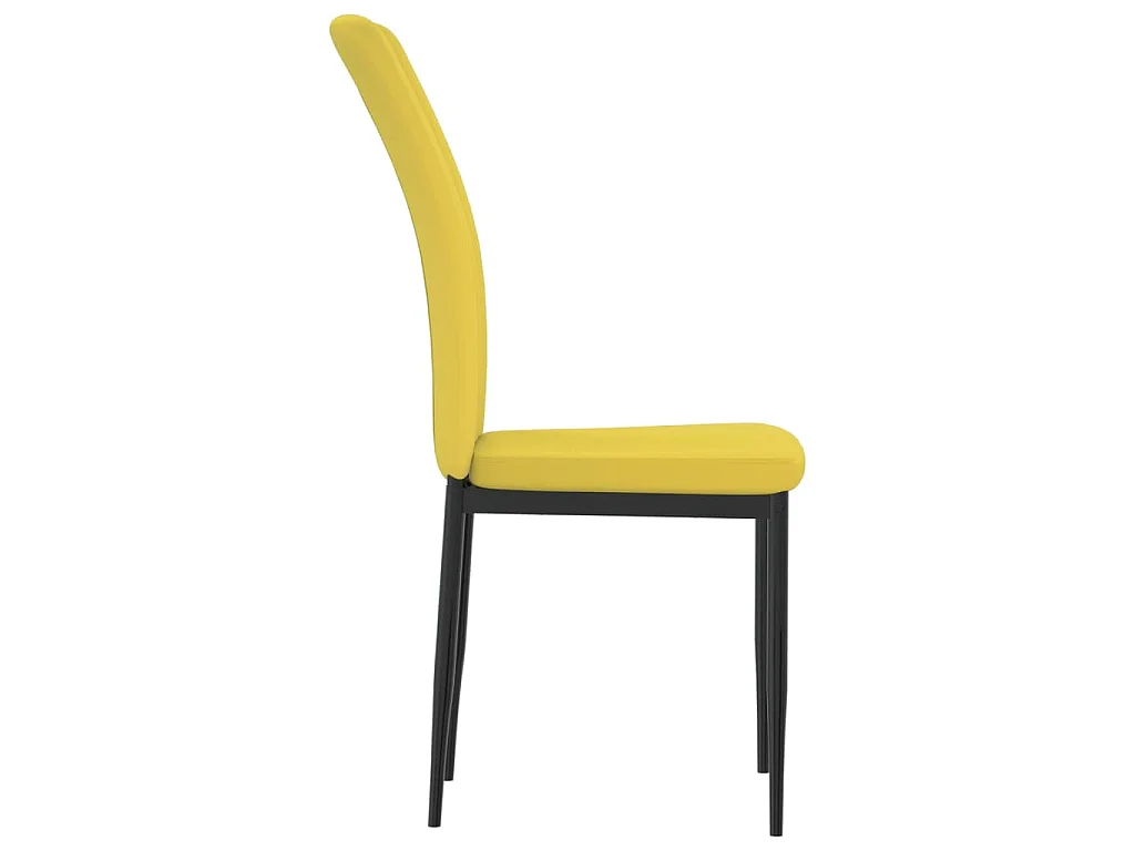 Cadeiras de jantar 4 pcs veludo amarelo mostarda