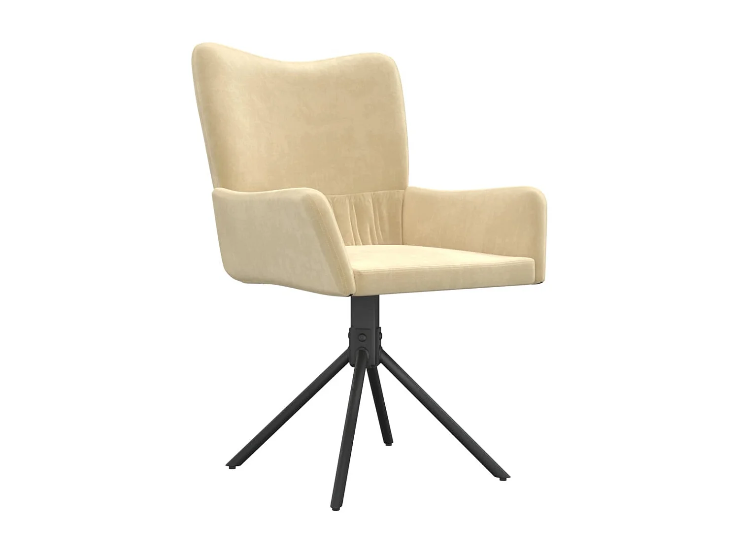 Chaises pivotantes à manger lot de 2 Crème Velours