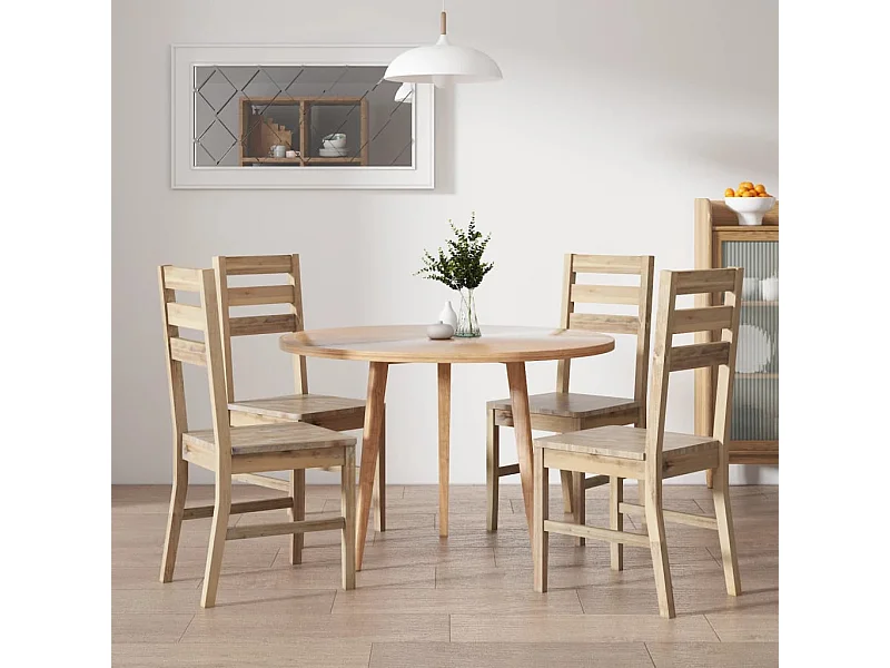 Cadeiras de jantar 4 pcs madeira de acácia maciça