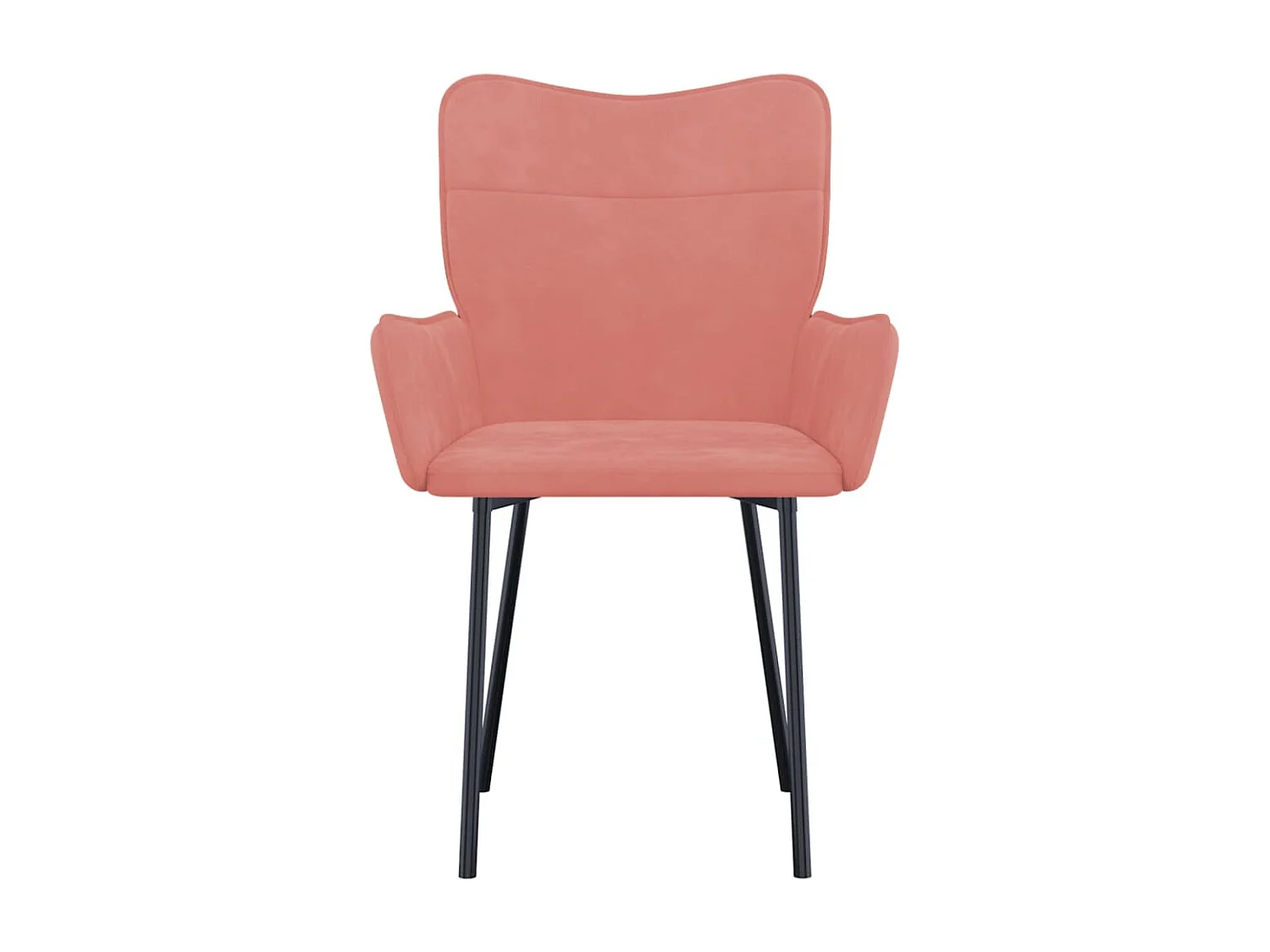 Cadeiras de jantar 2 pcs veludo rosa