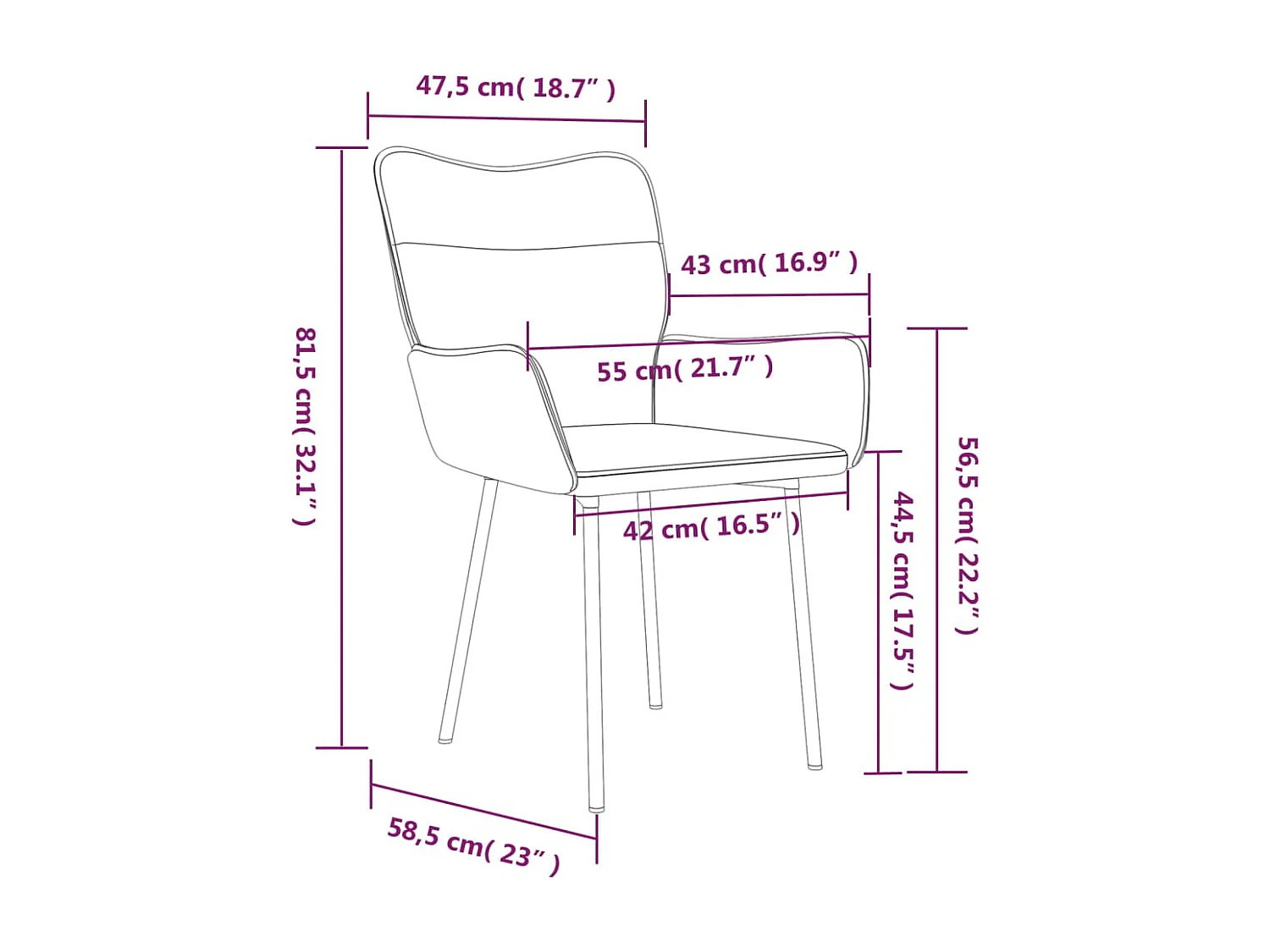 Esszimmerstühle 2 Stk. Rosa Samt