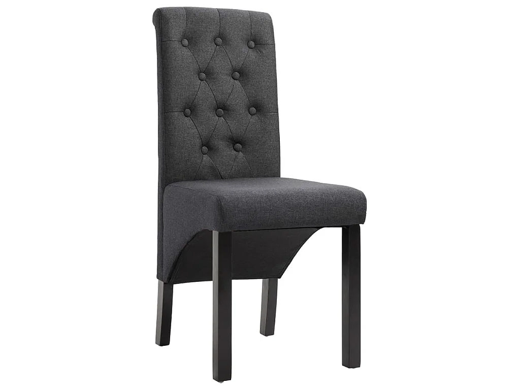 Chaises à manger lot de 2 gris foncé tissu