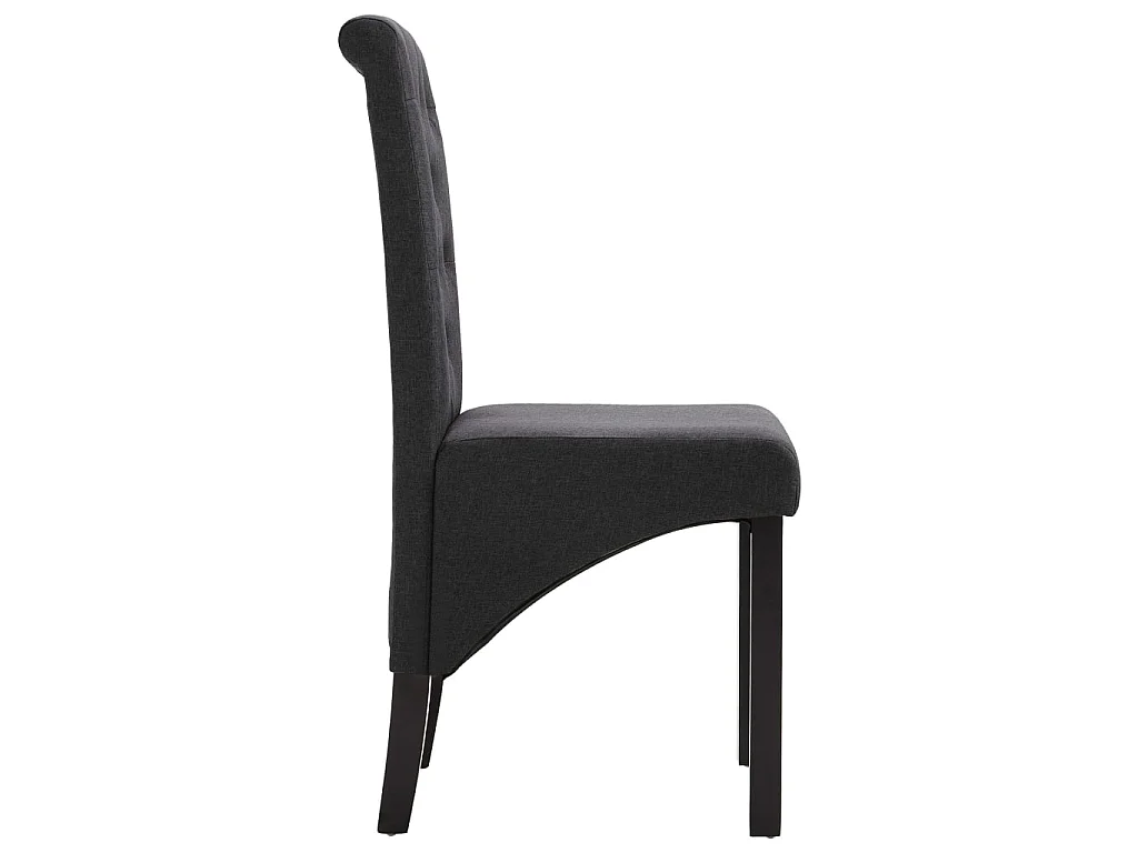 Chaises à manger lot de 2 gris foncé tissu