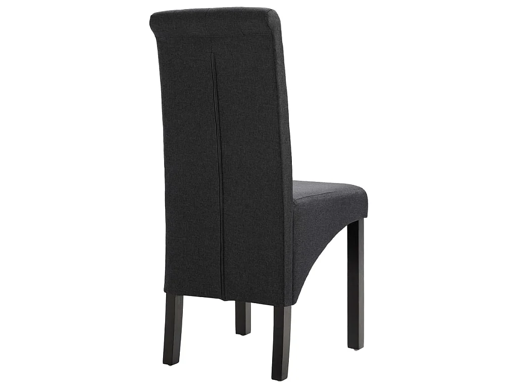 Chaises à manger lot de 2 gris foncé tissu
