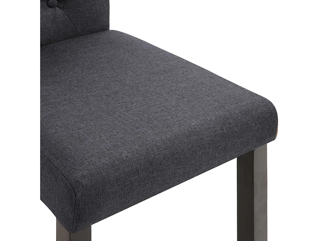Chaises à manger lot de 2 gris foncé tissu
