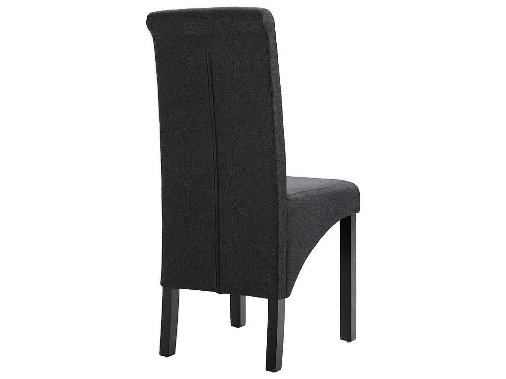 Chaises à manger lot de 2 gris foncé tissu