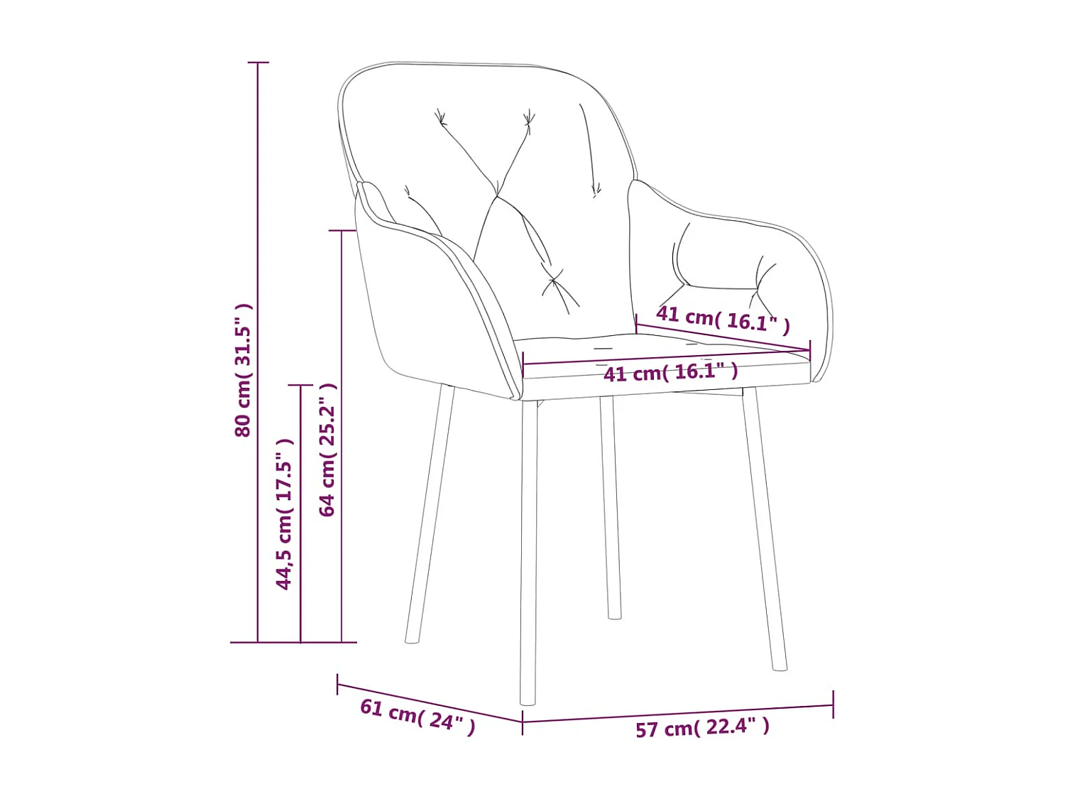 Eetkamerstoelen 2 st fluweel zwart