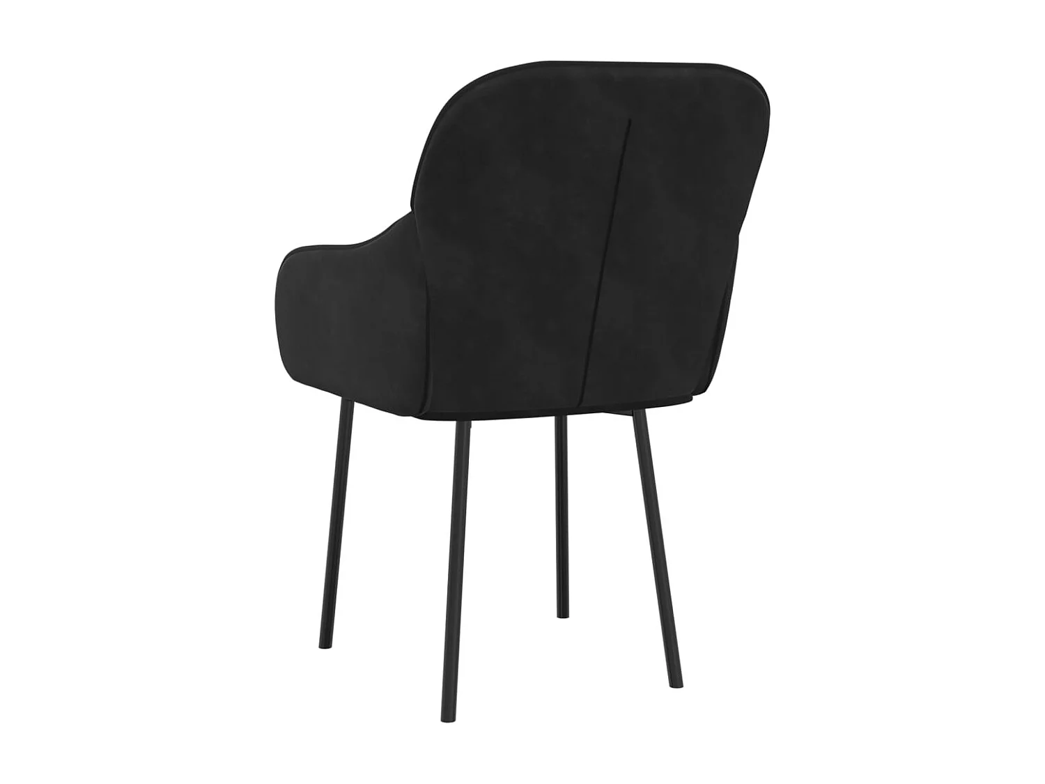 Eetkamerstoelen 2 st fluweel zwart