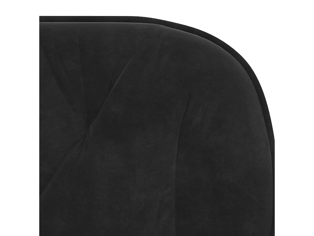 Chaises à manger lot de 2 Noir Velours