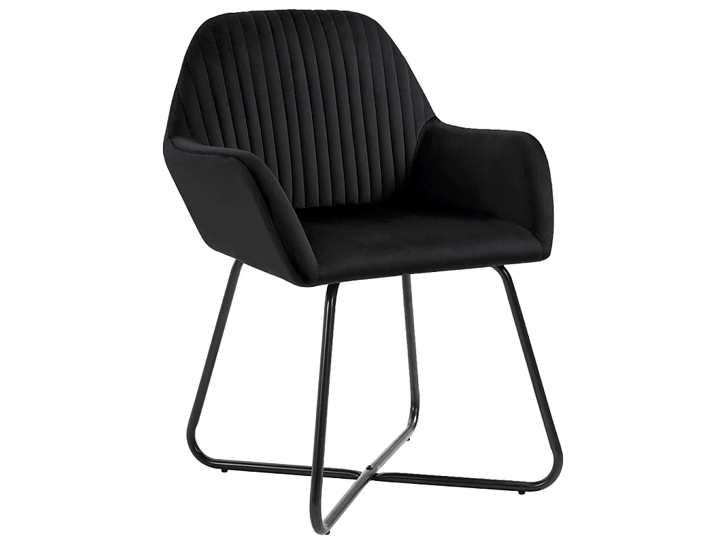 Cadeiras de jantar 2 pcs veludo preto
