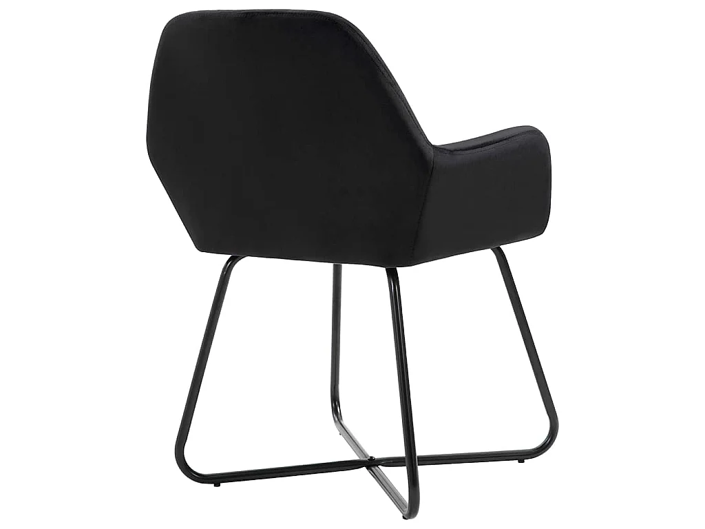 Chaises à manger lot de 2 Noir Velours