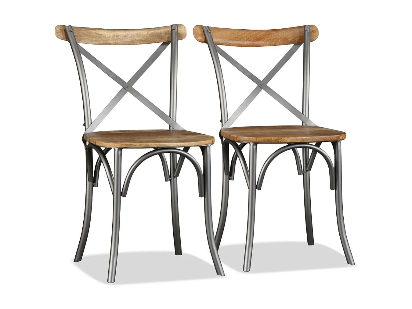 Eetkamerstoelen 2 st massief mangohout