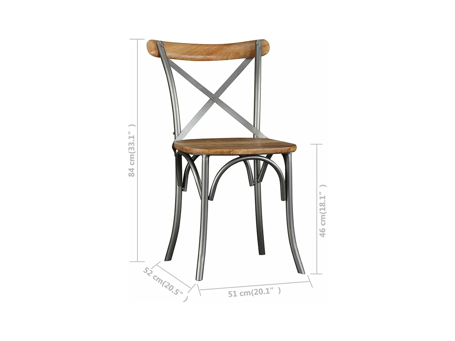 Sillas de comedor 2 unidades madera maciza de mango