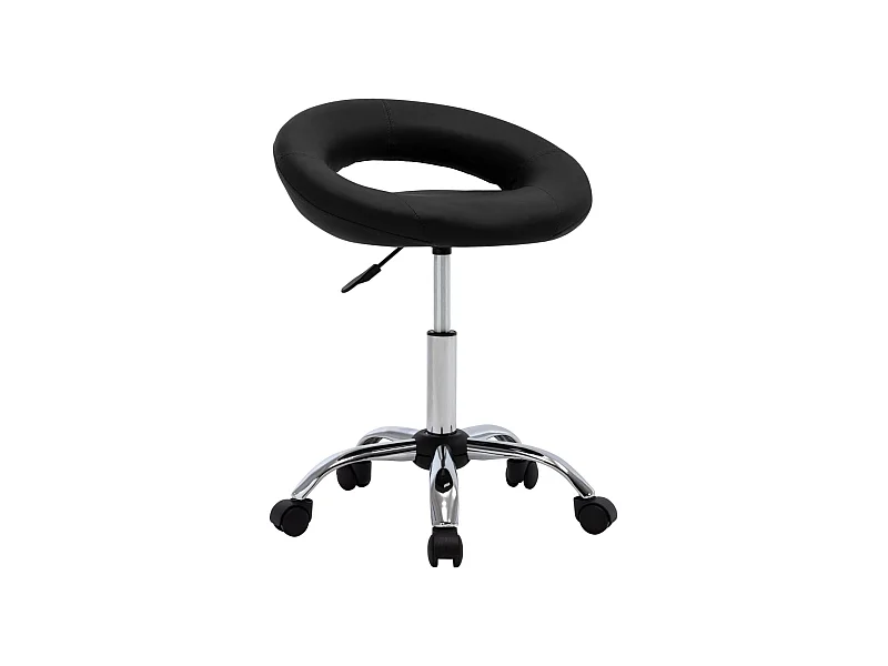 Esszimmerstuhl Drehbar Schwarz Kunstleder