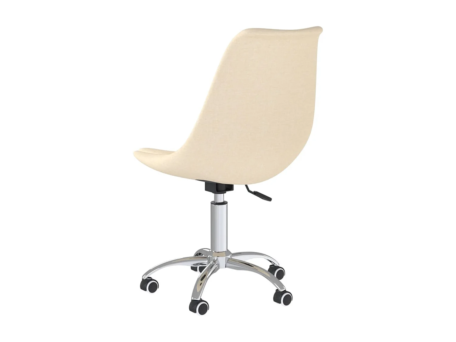 Eetkamerstoelen 4 st draaibaar stof crèmekleurig