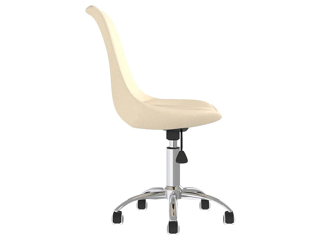 Chaises pivotantes à manger lot de 4 Crème Tissu
