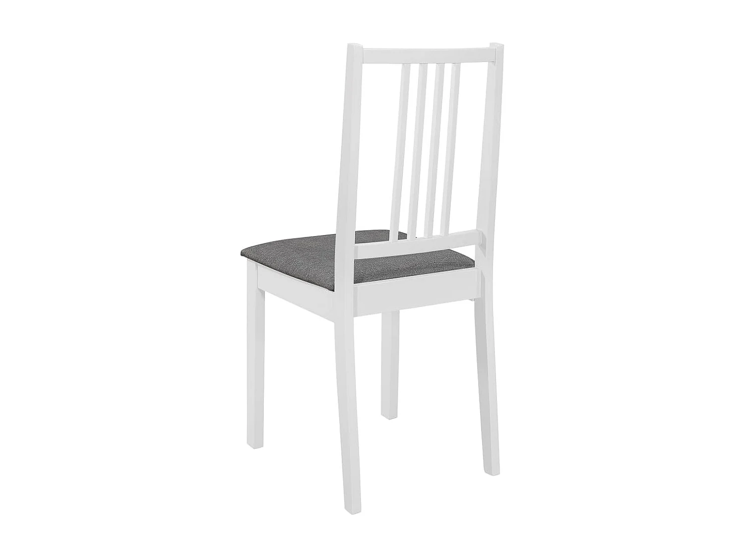 Chaises à manger avec coussins lot de 2 blanc bois solide