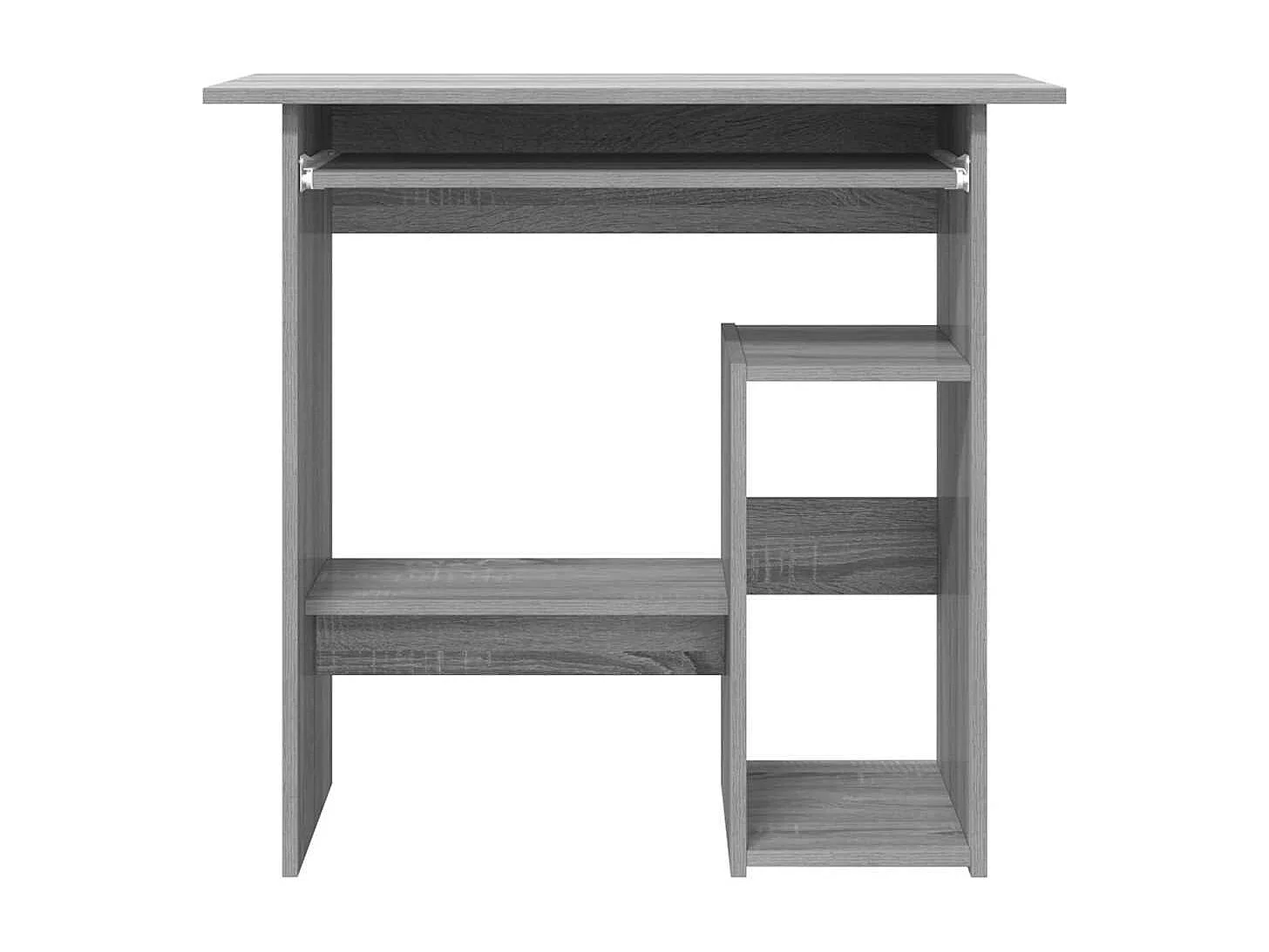 Escritorio de madera contrachapada gris Sonoma 80x45x74 cm