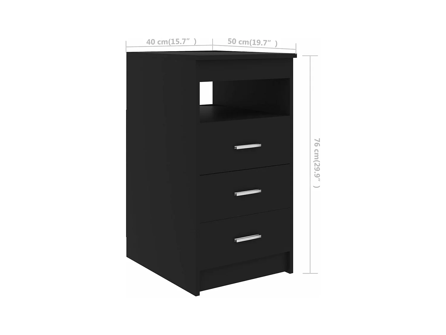 Bureau Noir 140x50x76 cm Bois d’ingénierie