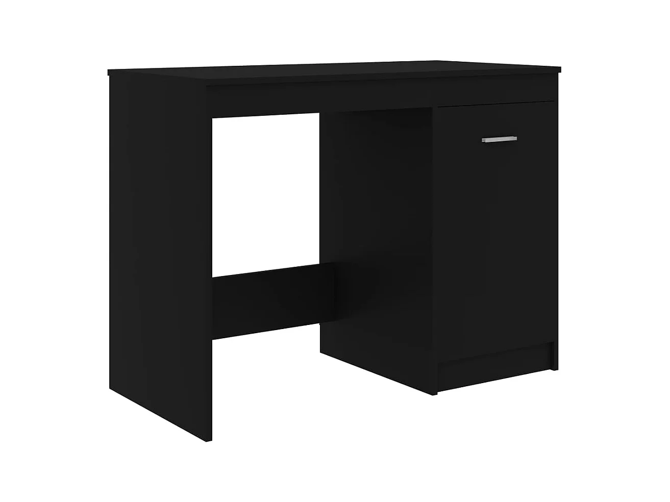 Bureau 140x50x76 cm bewerkt hout zwart