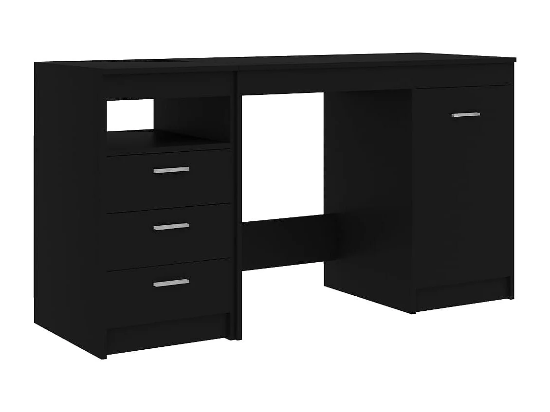 Bureau Noir 140x50x76 cm Bois d’ingénierie