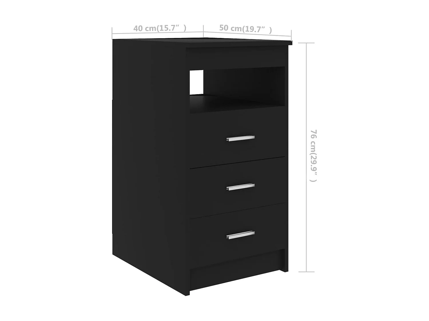 Bureau Noir 140x50x76 cm Bois d’ingénierie